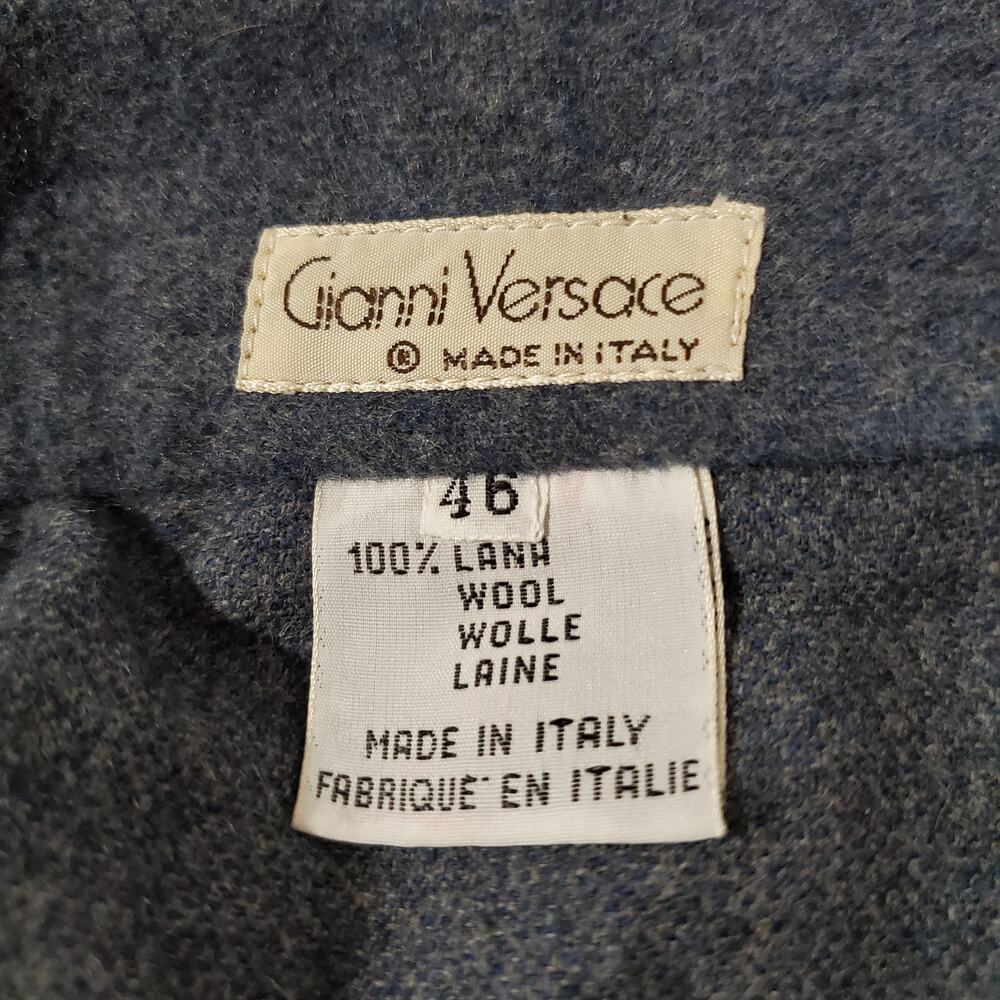 Gianni Versace Italy NWT Deadstock VTG Wool Wrap Skirt Womens Size 46 US L Gray - Picture 7 of 9